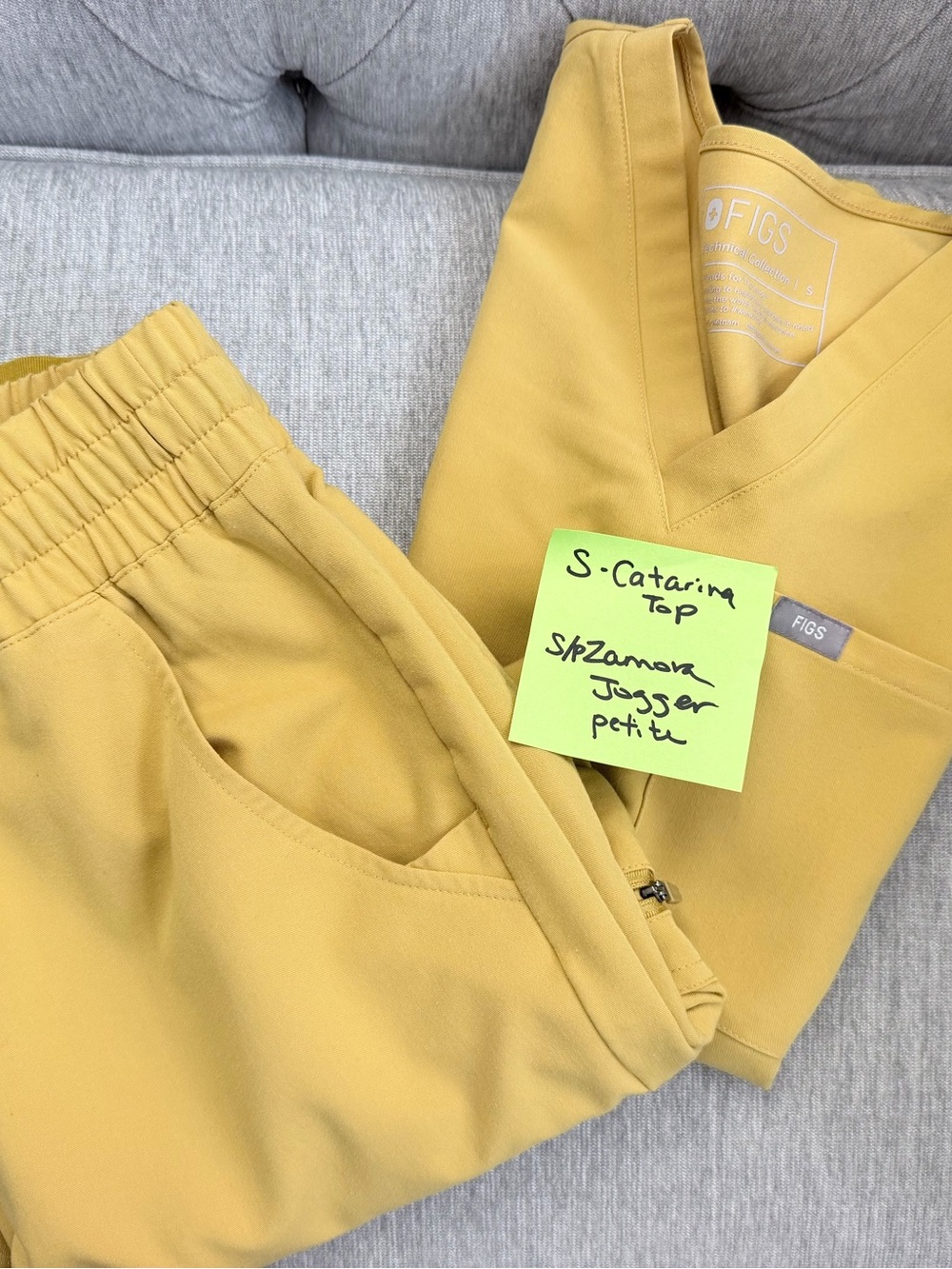 FIGS WOMENS- LIGHT GOLD. S Catarina Too, SP ZAMORA